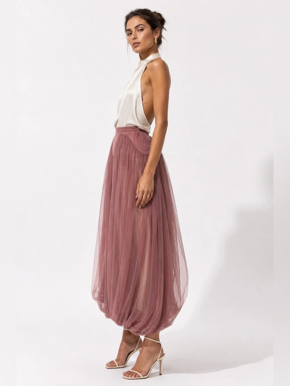 Tory Burch Tulle Draped Skirt